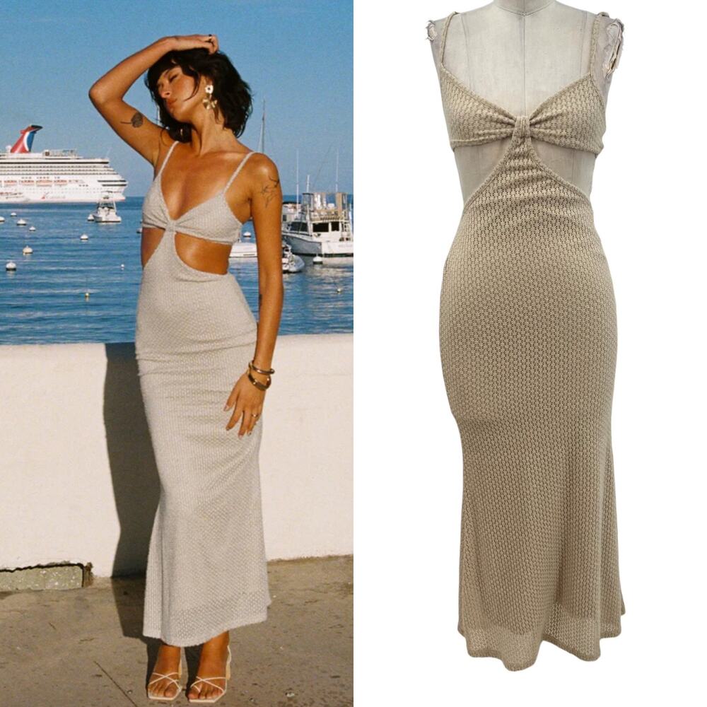 Princess Polly Beige Maxi Dress